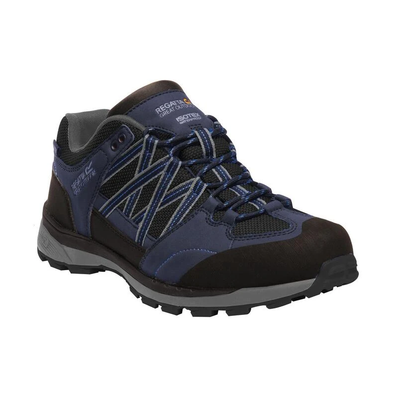 Samaris II Heren Hiking Schoenen - Zwart / donkerblauw Regatta Samaris II Heren Hiking Schoenen - Zwart / Donkerblauw -decathlon winkel samaris ii heren hiking schoenen zwart donkerblauw