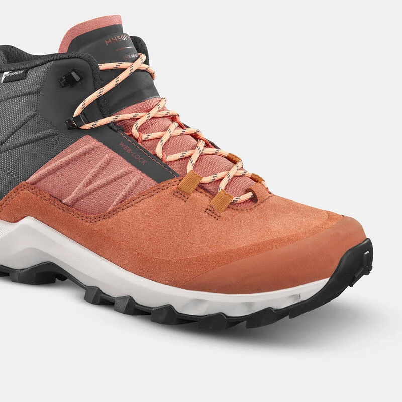 Waterdichte bergwandelschoenen voor dames MH500 mid Quechua Waterdichte Bergwandelschoenen Voor Dames MH500 Mid -decathlon winkel waterdichte bergwandelschoenen voor dames mh500 mid sepia 5