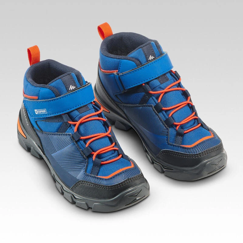 Waterdichte wandelschoenen voor kinderen MH120 mid 28-34 klittenband Quechua Waterdichte Wandelschoenen Voor Kinderen MH120 Mid 28-34 Klittenband -decathlon winkel waterdichte wandelschoenen voor kinderen mh120 mid blauw 28 34 klittenband 2